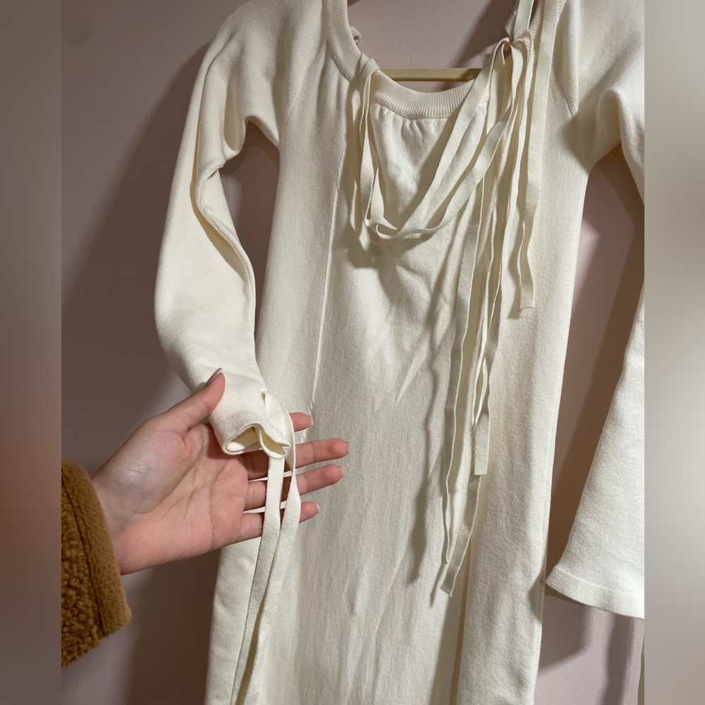 NWT Jacquemus La Robe Arnesi Ribbed Knit Dress Off-White - Picture 5 of 7